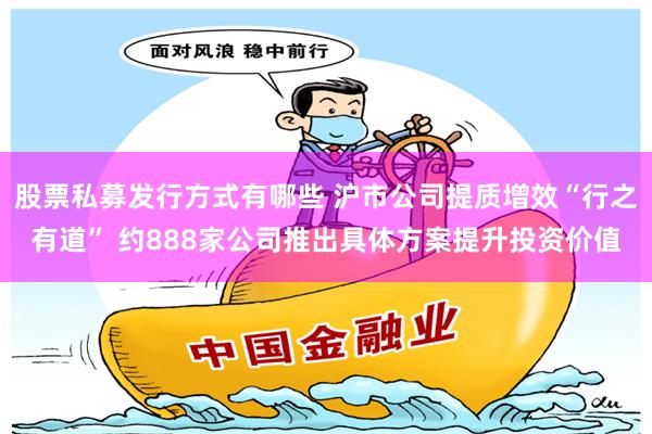 股票私募发行方式有哪些 沪市公司提质增效“行之有道” 约888家公司推出具体方案提升投资价值